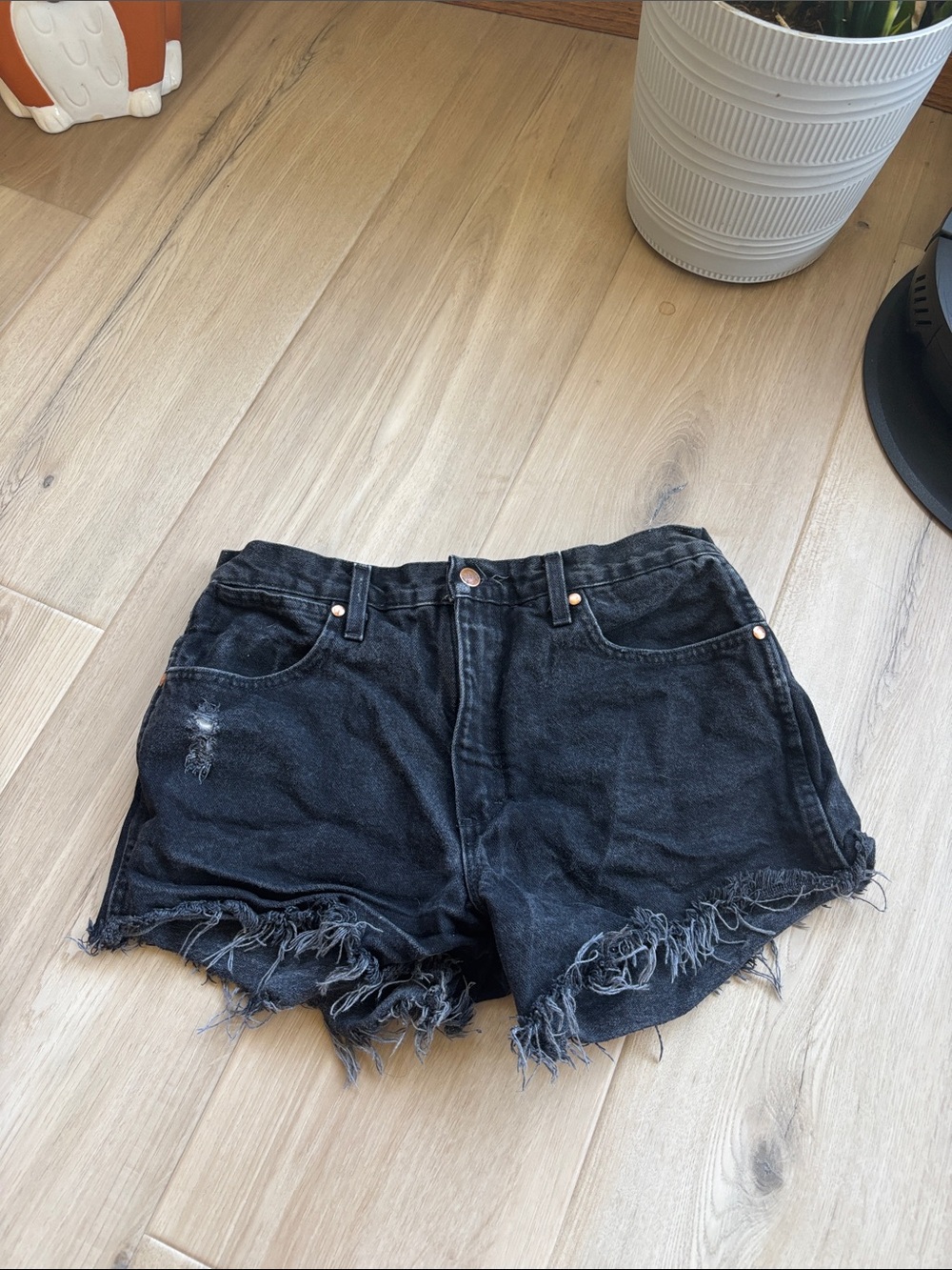 🖤NWOT Women’s Black frayed Wrangler shorts🖤